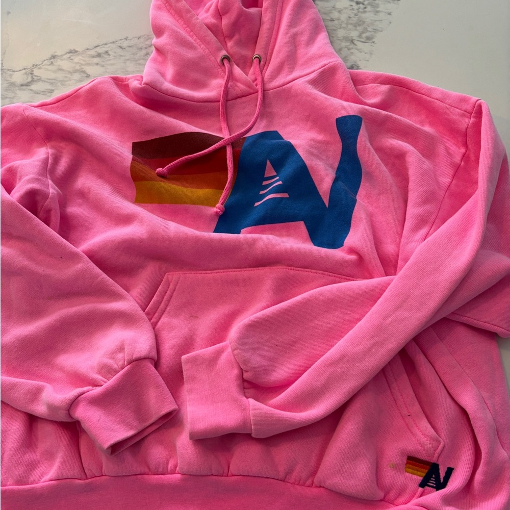 Aviator Nation Bright Pink Hoodie